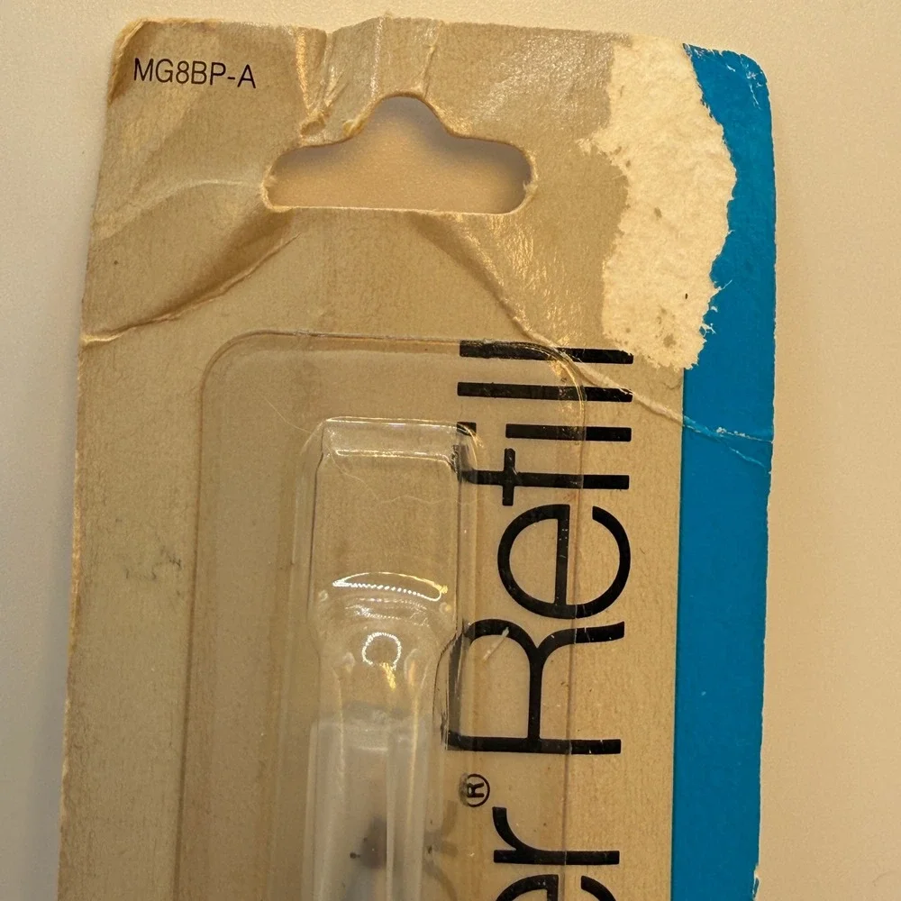 Pentel Slim Rolling Writer Refill Fine‎ Point Black Ink Vintage MG8BP-A Japan